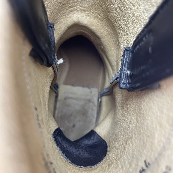 Justin L3703 Women’s Sz 7.5 B Black Leather Pull On Western Classic Ropers Boots - Picture 8 of 9